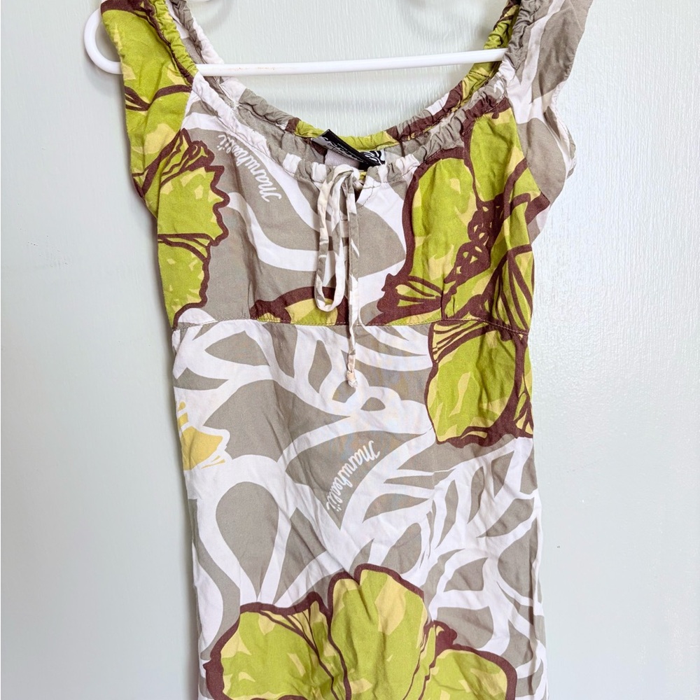 Tropical Print Sleeveless Dress